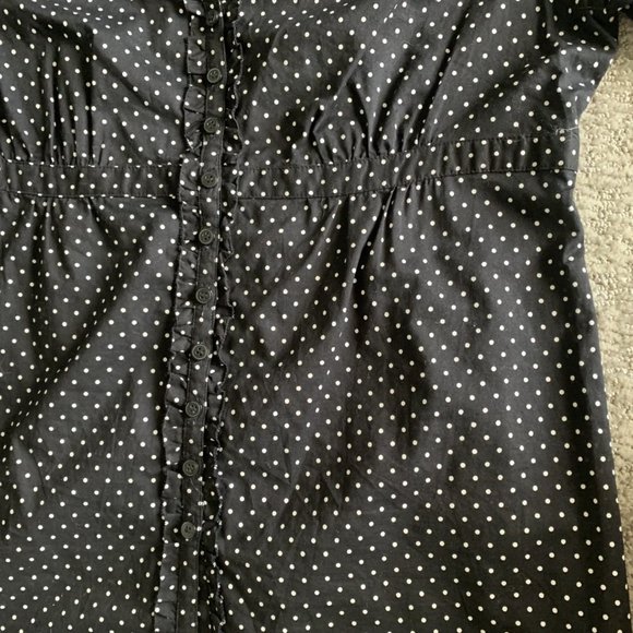 2/$25 Jones New York Black/White polka dot blouse - Size Medium - Picture 5 of 9